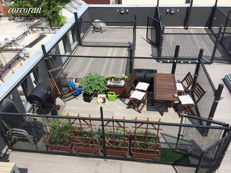 New York City Real Estate | View 390 Lorimer Street, 3D | Private roof deck | View 8