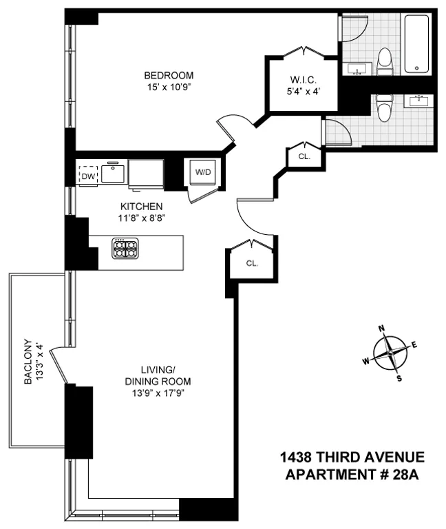 1438 Third Avenue, 28A | floorplan | View 5