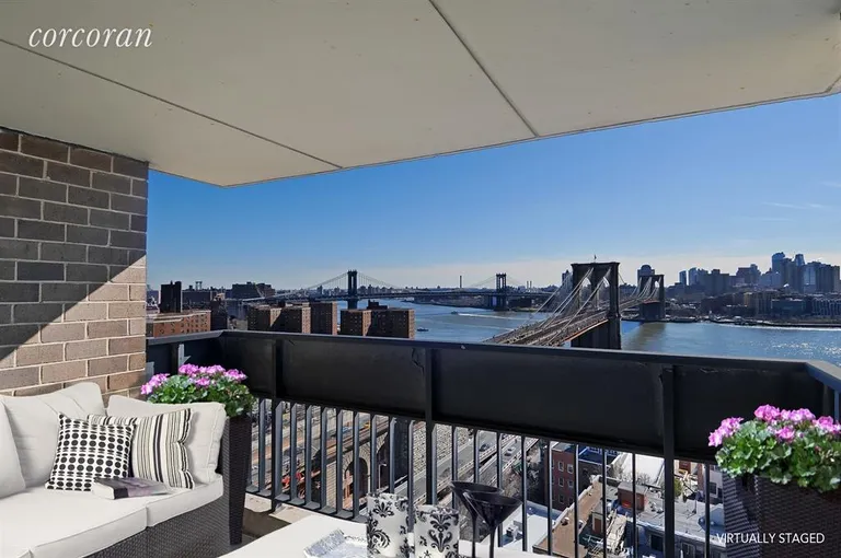 New York City Real Estate | View 333 Pearl Street, 21A | Balcony | View 3