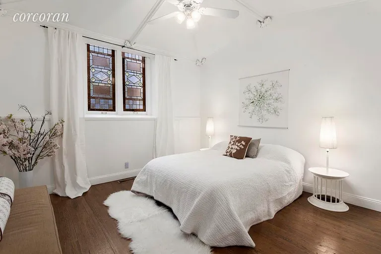 New York City Real Estate | View 360 Court Street, 11 | MBR: Vaulted Ceiling, Stained Glass, Large Closet | View 2