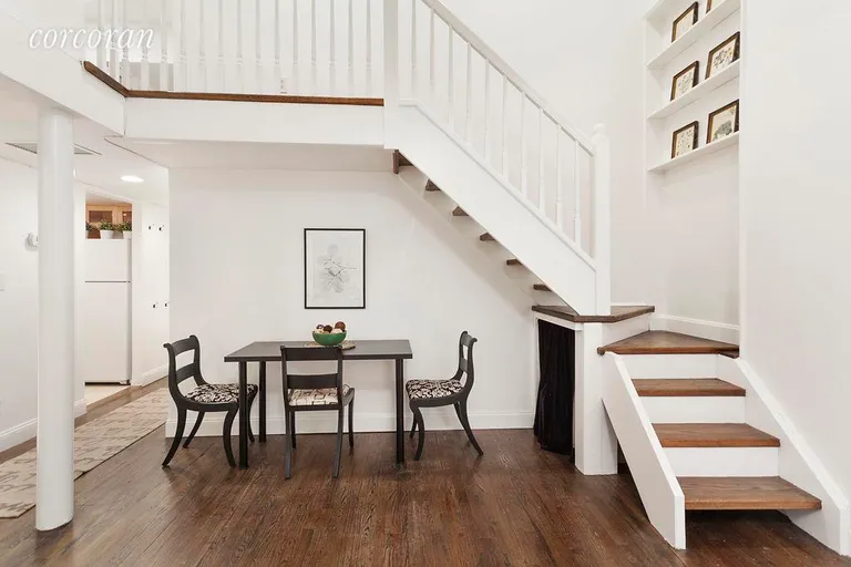 New York City Real Estate | View 360 Court Street, 11 | Dining Area and Stairs to Loft | View 3