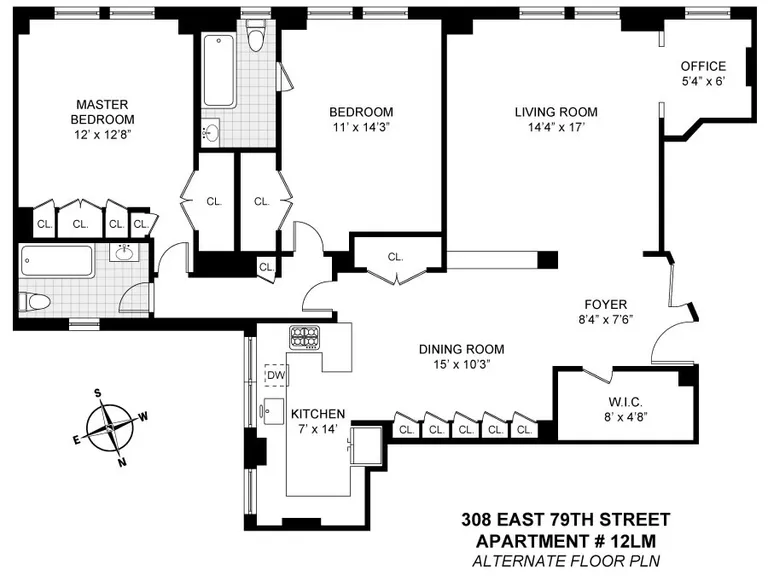 308 East 79th Street, 12LM | floorplan | View 7