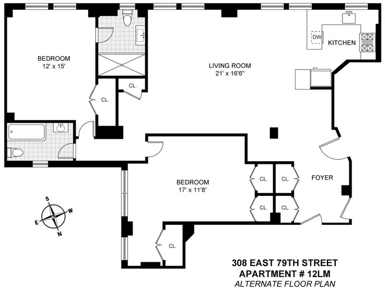 308 East 79th Street, 12LM | floorplan | View 8