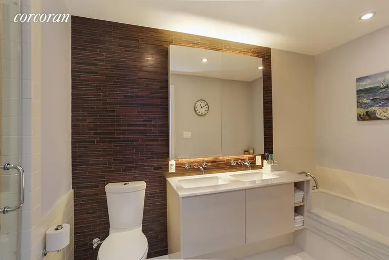 New York City Real Estate | View 2 Northside Piers, 16K | Master Bathroom | View 4