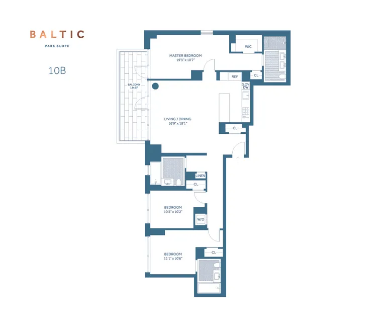 613 Baltic Street, 10B | floorplan | View 4