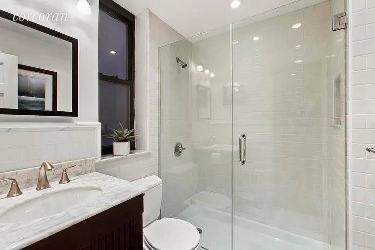 New York City Real Estate | View 41 West 72Nd Street, 4H | Renovated bathroom with large shower! | View 5