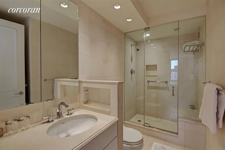 New York City Real Estate | View 130 West 67th Street, 21FG | Master Bathroom | View 4