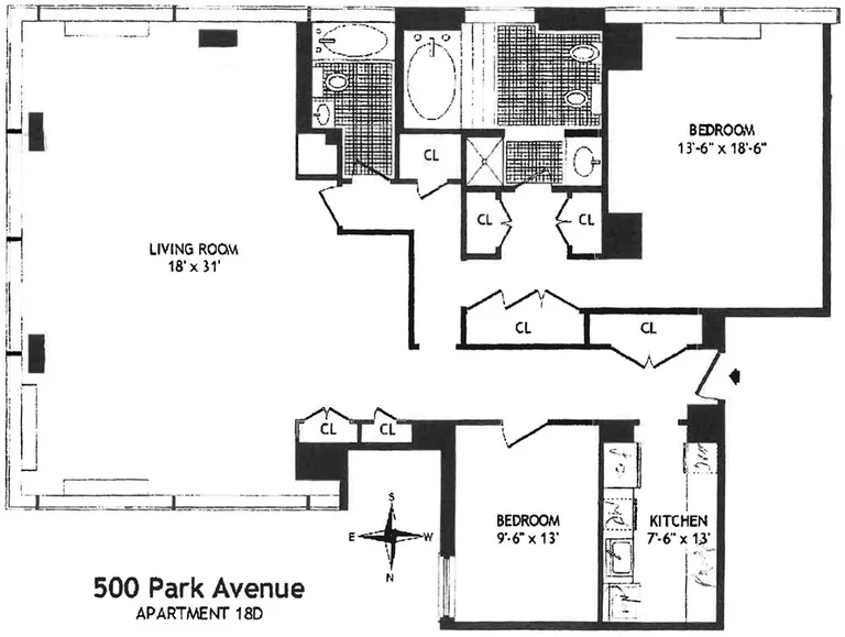 500 Park Avenue, 18D | floorplan | View 5