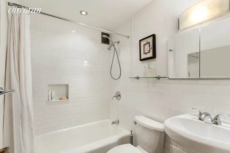New York City Real Estate | View 88 Bleecker Street, 5B | White-on-white renovated bathroom. | View 4