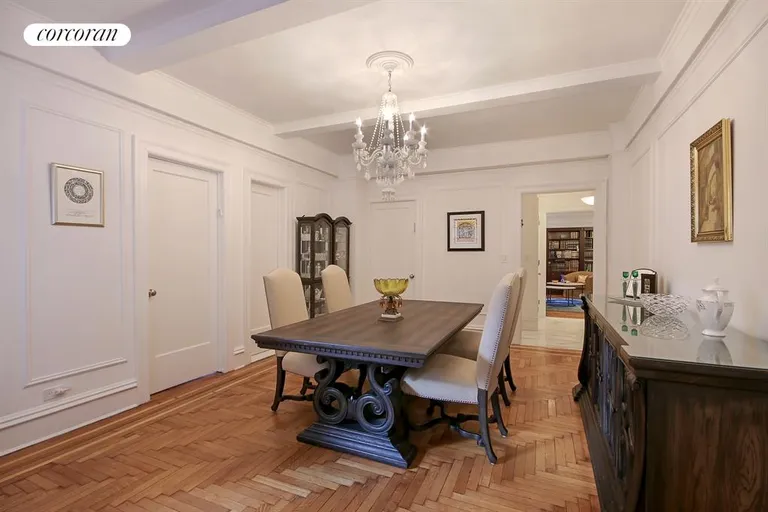 New York City Real Estate | View 240 West 98th Street, 3G | Formal dining room with beamed ceilings | View 2