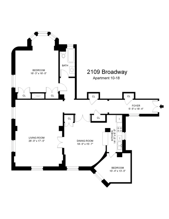 2109 Broadway, 10-18 | floorplan | View 9