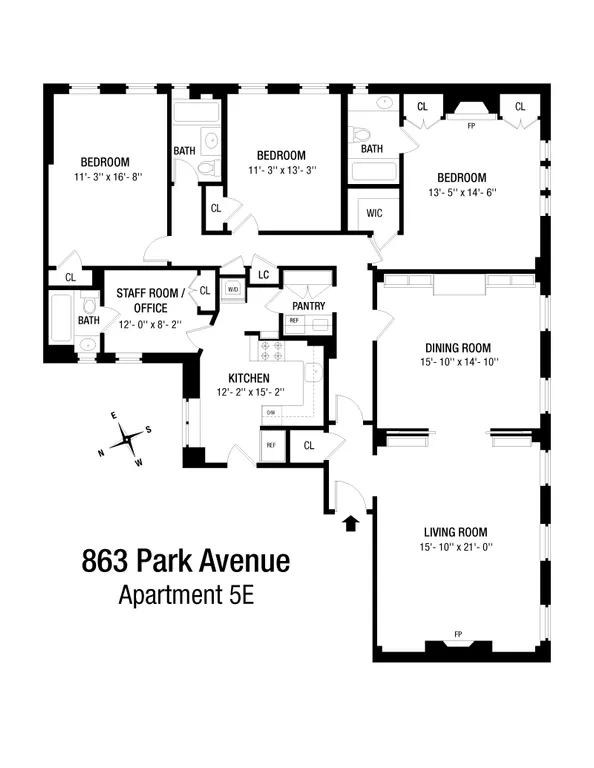 863 Park Avenue, 5E | floorplan | View 13