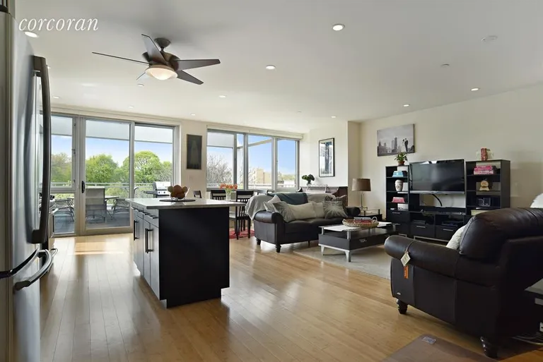 New York City Real Estate | View 35 McDonald Avenue, 5C | Expansive living/dining room with three exposures | View 5