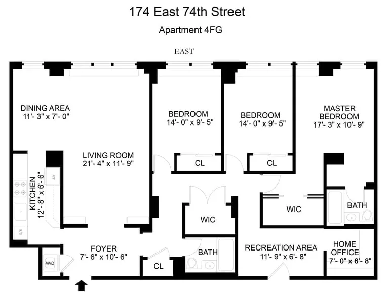 174 East 74th Street, 4FG | floorplan | View 10