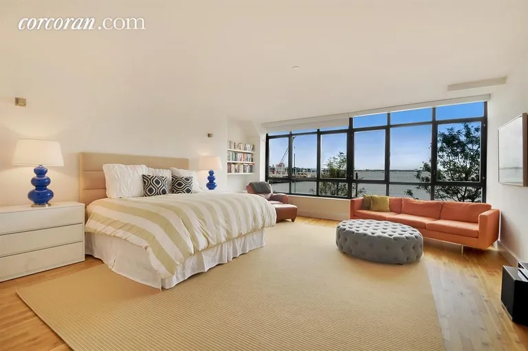 New York City Real Estate | View 360 Furman Street, 214 | Master with harbor views | View 4