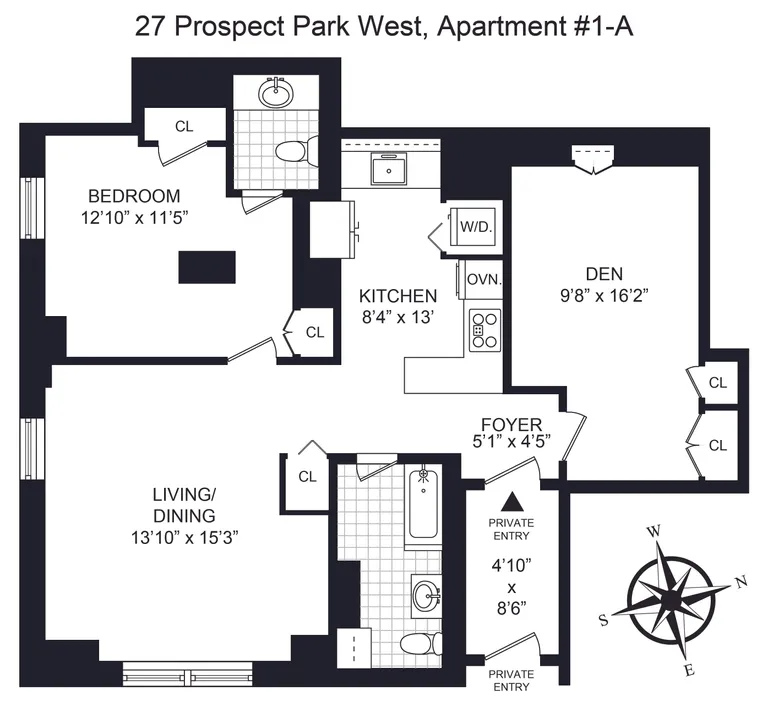 27 Prospect Park West, 1A | floorplan | View 7