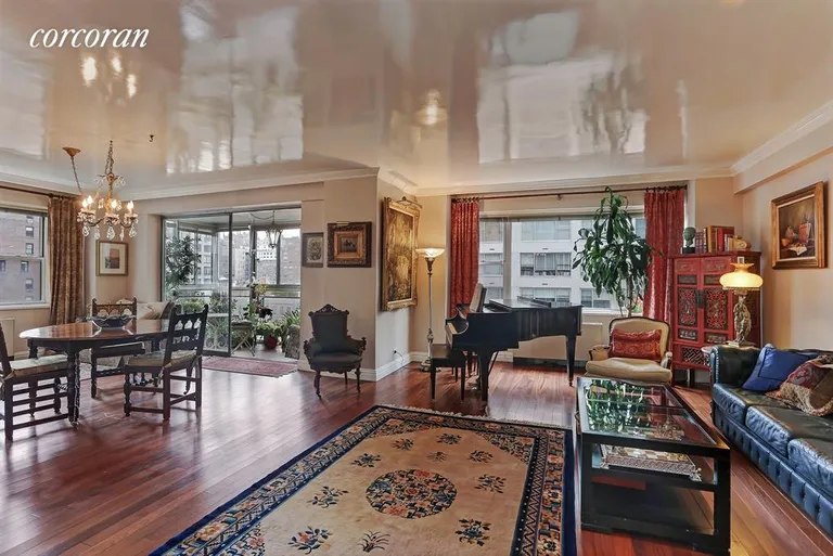 New York City Real Estate | View 150 East 69th Street, 8P | Living room & open dining room..new oak floors  | View 2
