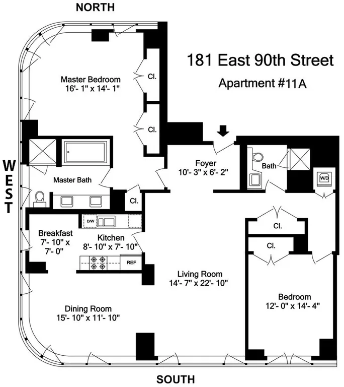 181 East 90th Street, 11A | floorplan | View 8