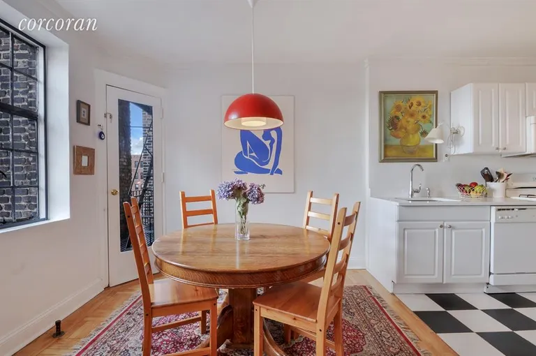 New York City Real Estate | View 116 Pinehurst Avenue, J35 | Dining with door to let in gentle river breezes | View 3