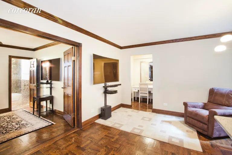 New York City Real Estate | View 208 East 70th Street, 1AB | Solid, 6 Panel Core Oak Doors & 6" Molding Thruout | View 4
