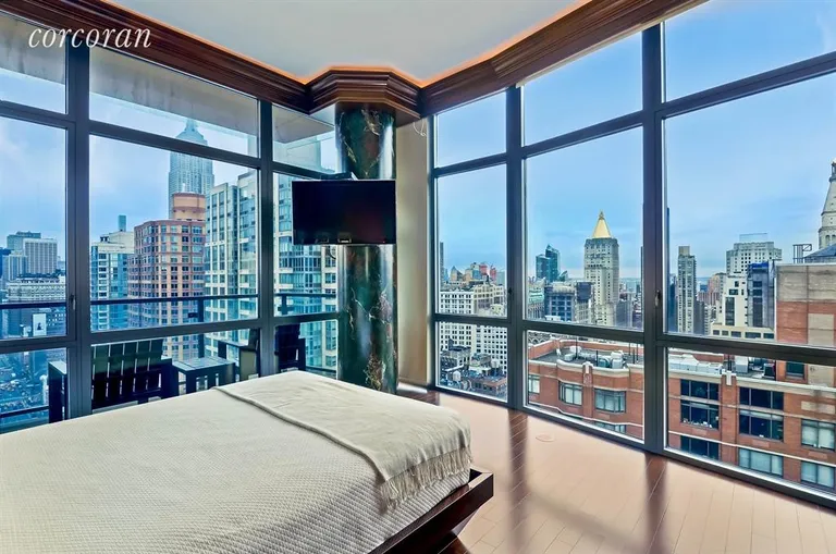 New York City Real Estate | View 101 West 24th Street, 31E | Master Bedroom | View 11