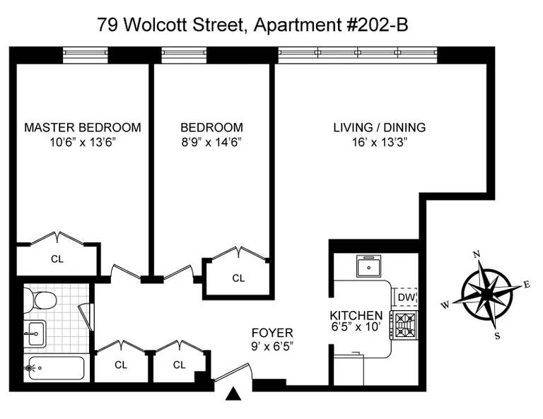 79 Wolcott Street, 202B | floorplan | View 5
