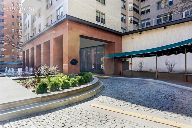 New York City Real Estate | View 400 East 56th Street, 32RS | Building Entrance with Circular Driveway | View 11