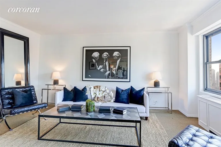 New York City Real Estate | View 400 East 56th Street, 32RS | Bedroom that is being used as a Den | View 5