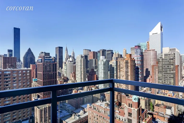 New York City Real Estate | View 400 East 56th Street, 32RS | Magnificent View from Large Balcony | View 9