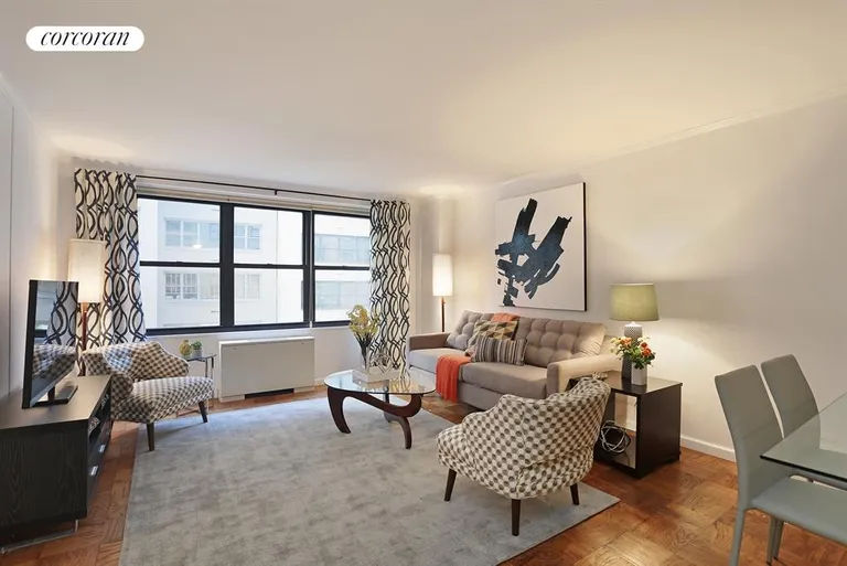 New York City Real Estate | View 225 East 57th Street, 3K | Spacious Living Room | View 2