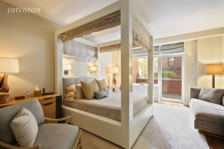 New York City Real Estate | View 201 West 17th Street, 2A | Master Bedroom with Terrace access  | View 6