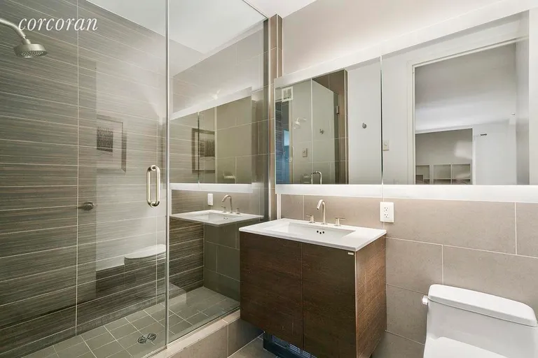 New York City Real Estate | View 545 Washington Avenue, 506 | Master Bathroom/Double Shower | View 4