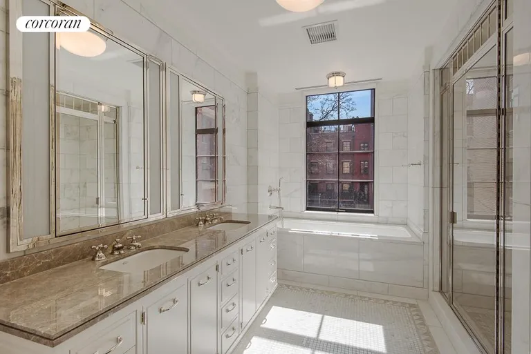 New York City Real Estate | View 140 West 12th Street, 300 | Marble Master Bathroom | View 6