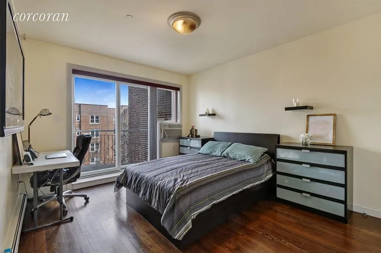 New York City Real Estate | View 1138 Ocean Avenue, 6F | Bedroom with second balcony | View 4