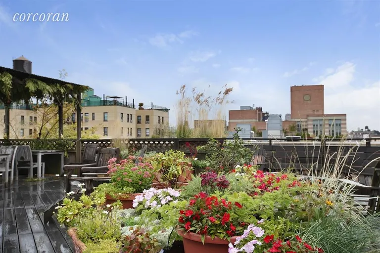 New York City Real Estate | View 545 West 111th Street, 9N | Planted Roof Deck | View 6