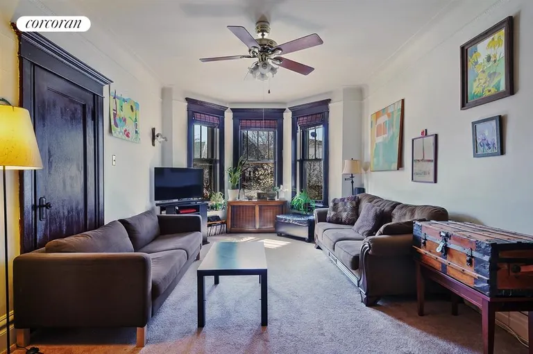 New York City Real Estate | View 517 73rd Street | Upper South-Facing Living Room | View 8