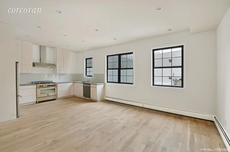 New York City Real Estate | View 212 Franklin Street, PH | Living & Dining Room | View 11