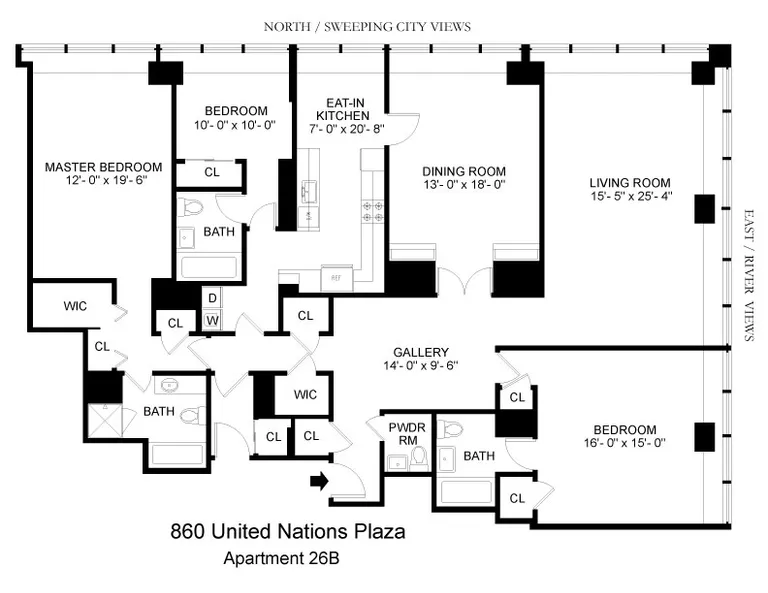860 United Nations Plaza, 26B | floorplan | View 9