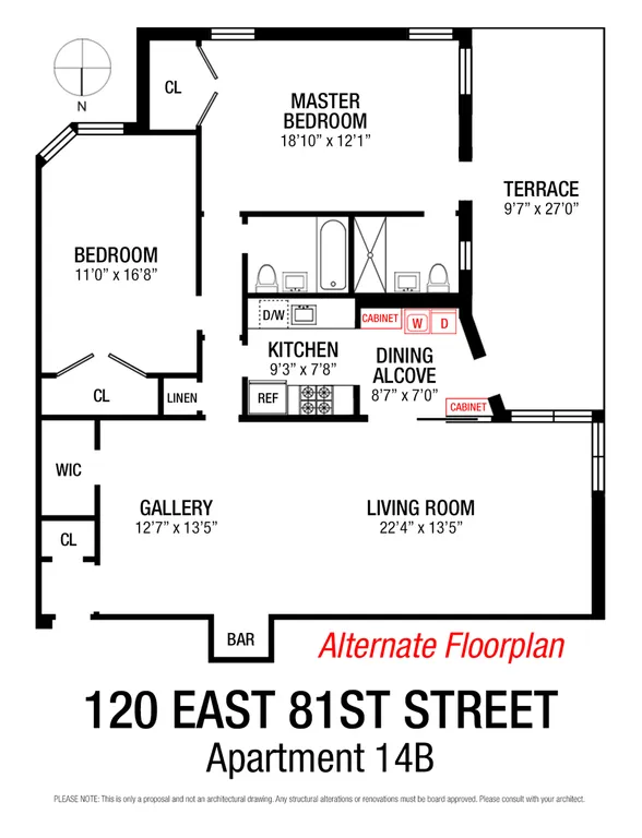 120 East 81st Street, 14B | floorplan | View 13