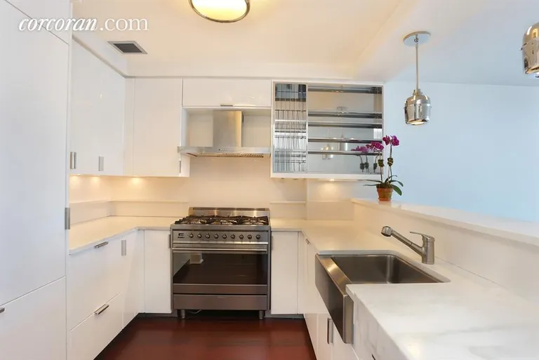 New York City Real Estate | View 60 Riverside Boulevard, 2009 | Open kitchen with top of the line appliances | View 2