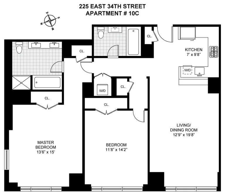225 East 34th Street, 10C | floorplan | View 6