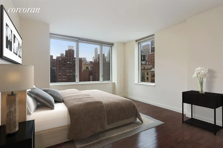 New York City Real Estate | View 225 East 34th Street, 10C | Master bedroom with two exposures | View 3