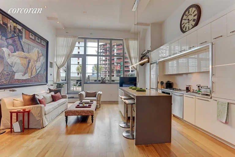 New York City Real Estate | View 27-28 Thomson Avenue, 608 | 1 Bed, 2 Baths | View 1