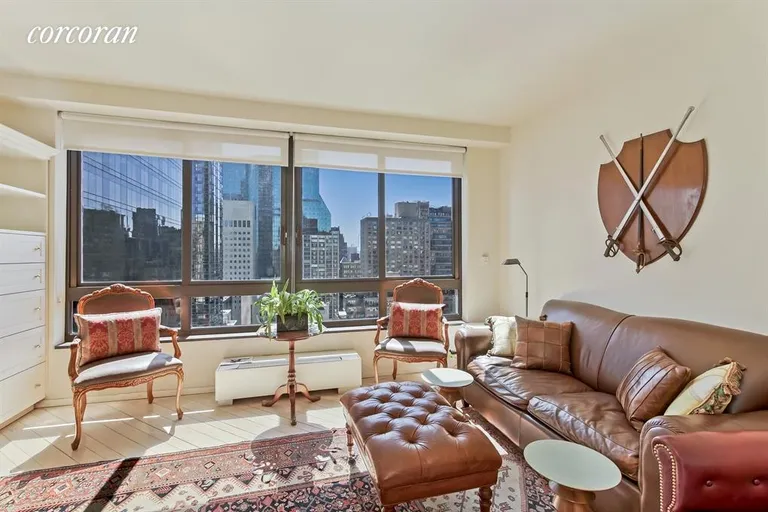 New York City Real Estate | View 100 United Nations Plaza, 28B | 2nd Bedroom Currently set up as a Den. Great Light | View 3