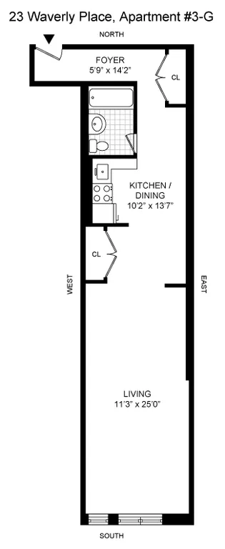 23 Waverly Place, 3G | floorplan | View 10