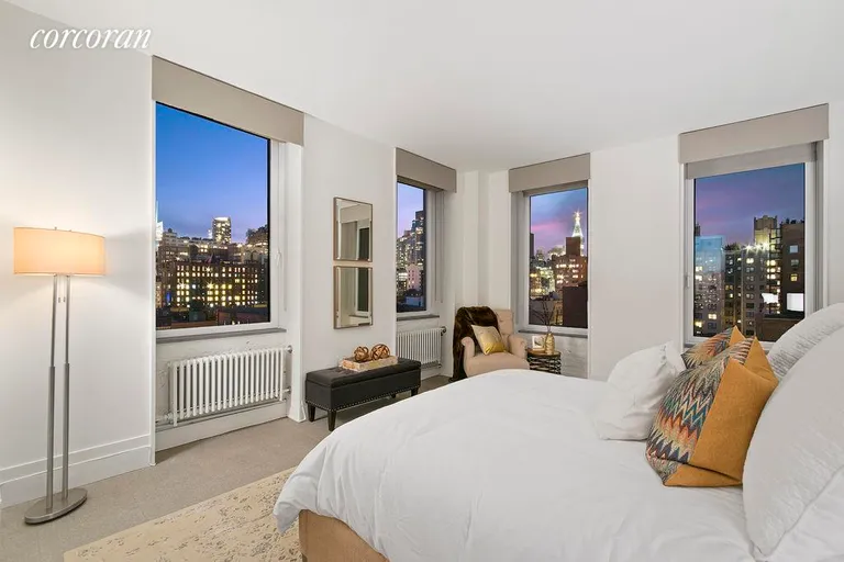 New York City Real Estate | View 251 West 19th Street, 9C | Master Bedroom | View 7