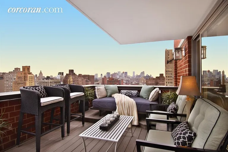 New York City Real Estate | View 270 West 17th Street, 19C | One of Two Terraces | View 4