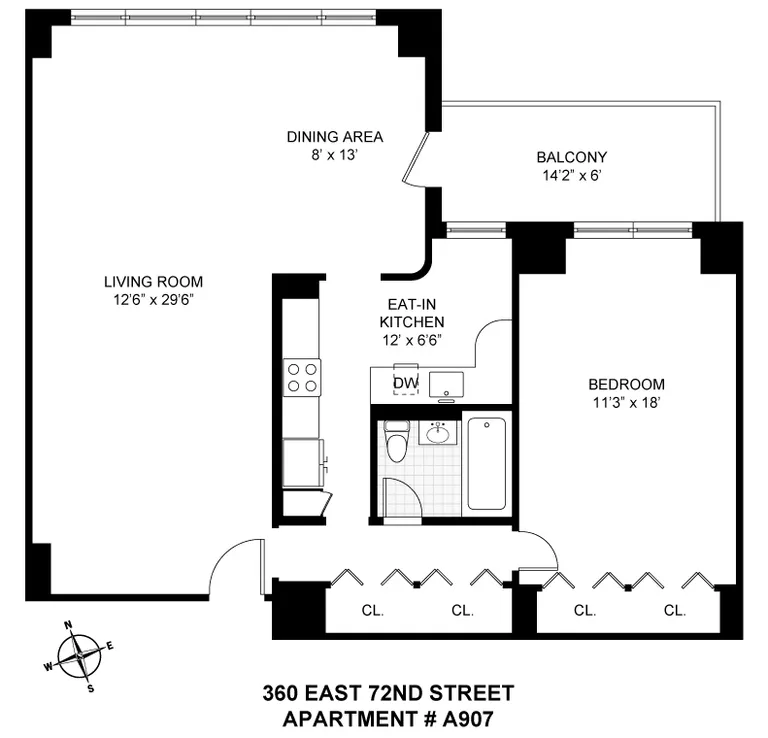360 East 72Nd Street, A907 | floorplan | View 6