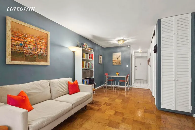 New York City Real Estate | View 305 East 40th Street, 10V | 2. 10V-Living Room and Dining Area | View 2