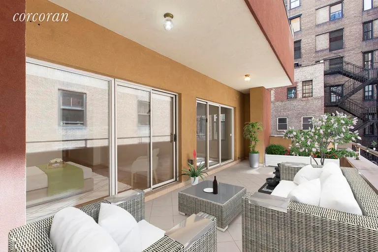 New York City Real Estate | View 168 Fifth Avenue, 402 | Private Outdoor Space Staged | View 3